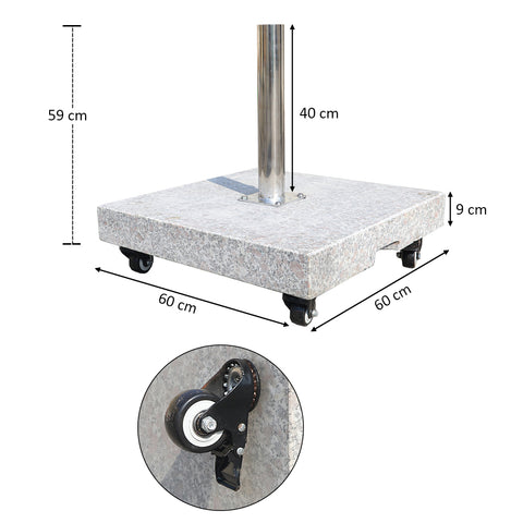 square marble umbrella base