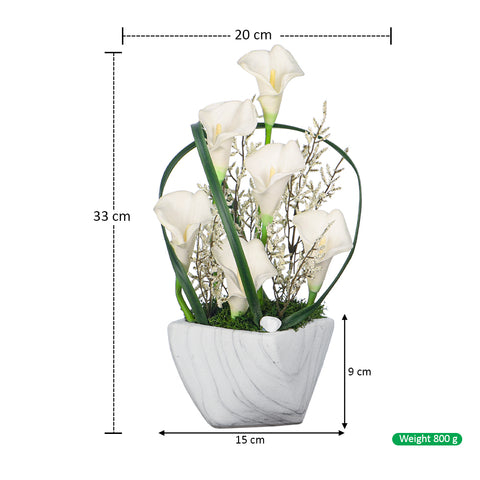 table white flower centerpiece