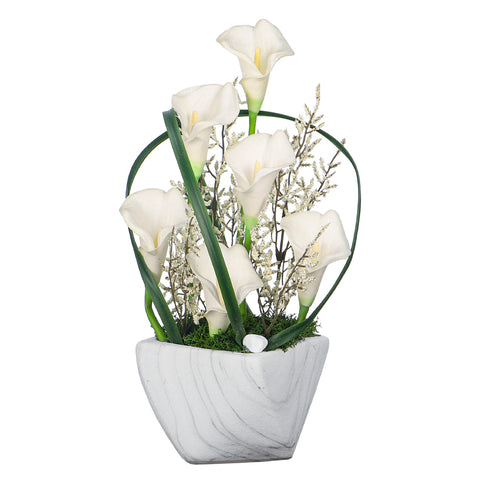 white floral decor for home