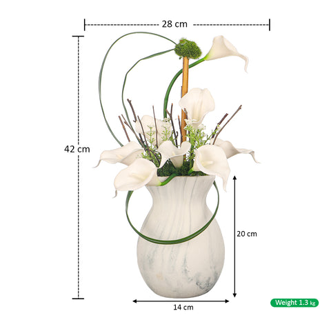 decorative white flowers in vase
