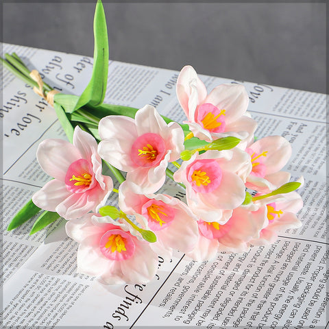 Artificial Narcissus Daffodil Fake Flower Bunch (without vase)
