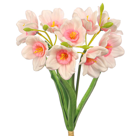 Artificial Narcissus Daffodil Fake Flower Bunch (without vase)