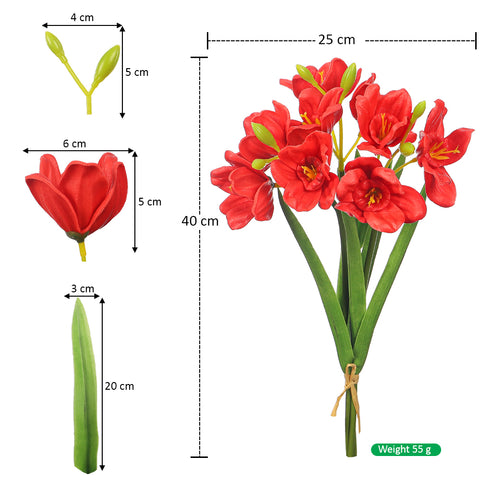 Artificial Narcissus Daffodil Fake Flower Bunch (without vase)
