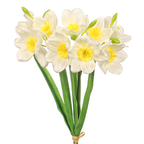 Artificial Narcissus Daffodil Fake Flower Bunch (without vase)