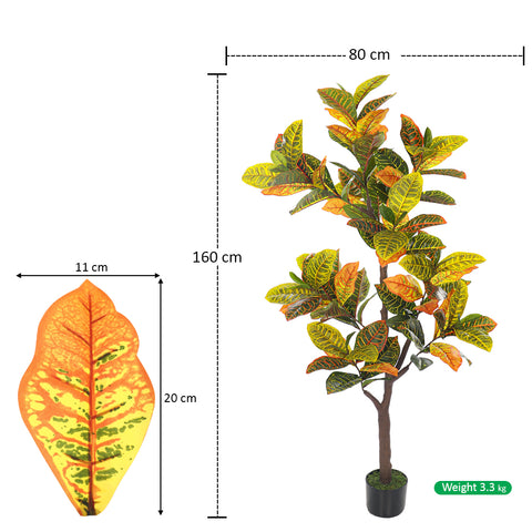Artificial croton plant