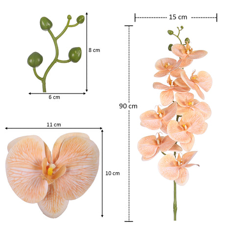 2PCS Artificial Orchid Flowers in Different Colors(without vase)