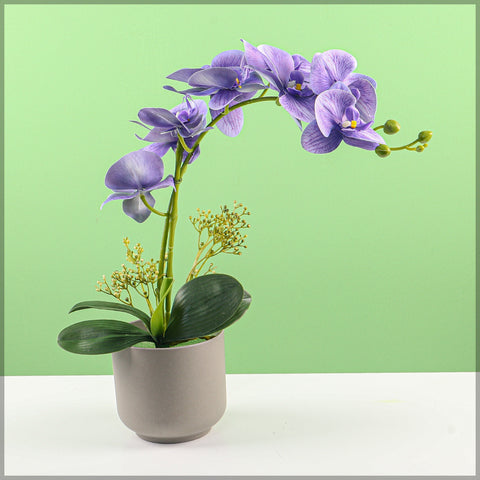 2PCS Artificial Orchid Flowers in Different Colors(without vase)