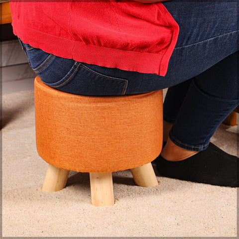 Round Shaped Ottoman Wood Stool