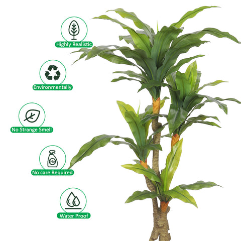 Lifelike Artificial Dracaena Tree