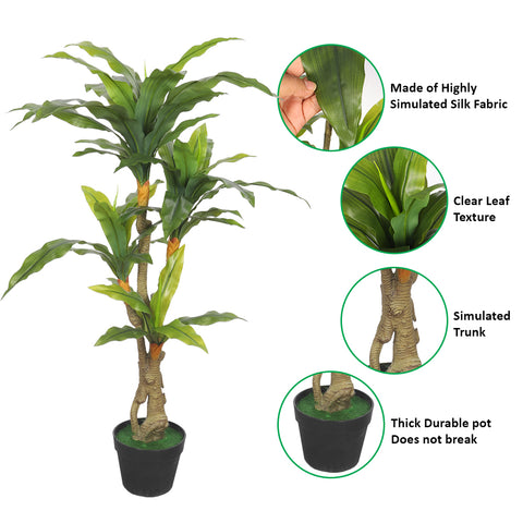 Lifelike Artificial Dracaena Tree