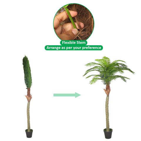 indoor fake palm plant
