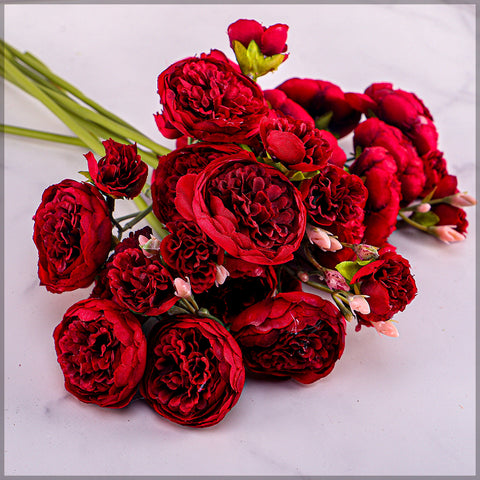 Artificial Mini Peony Flower Single Bouquet