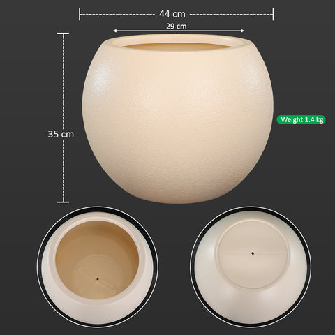Simple Round Plastic Planter