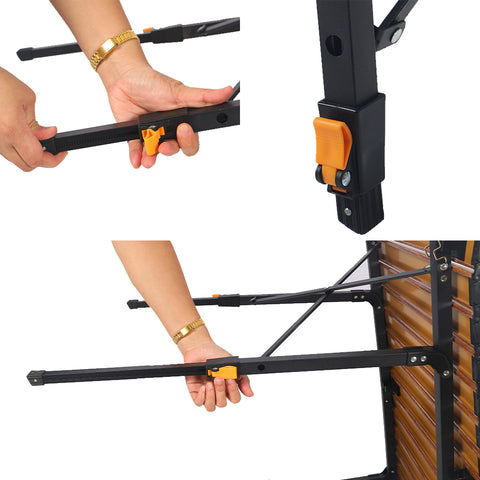 folding outdoor dining table with carry case