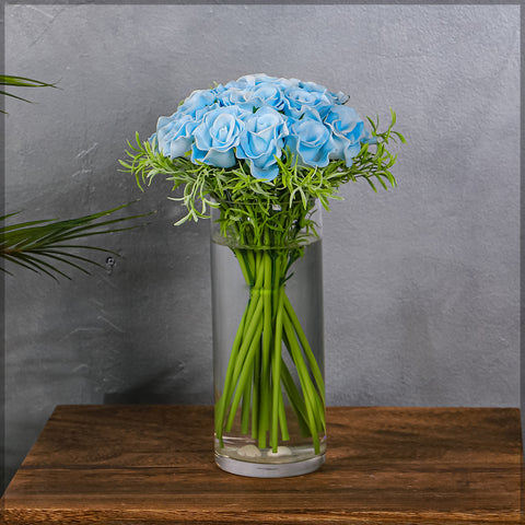 Nearly Natural Real Touch Roses Single Bunch (without vase)