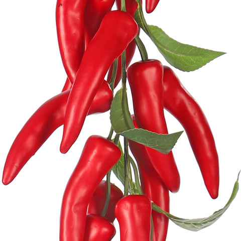 Artificial red pepper decor