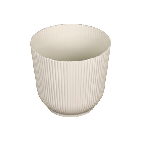 ribbed plastic pot