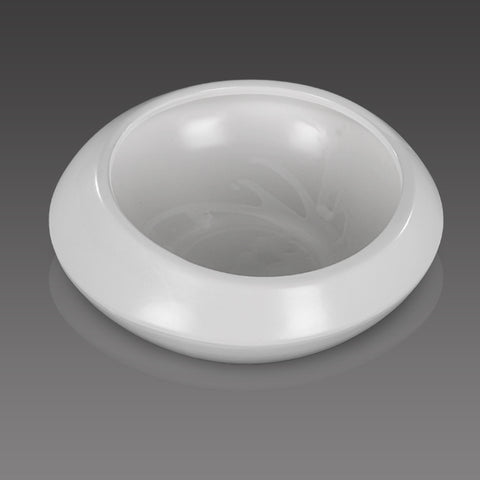 Round White Ceramic Vase for Arrangements