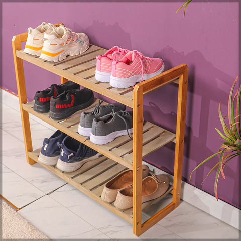 Keep your shoes organized and easily accessible with our 3 tier shoe organizer.