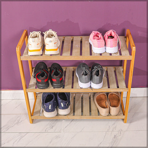 Keep your shoes organized and easily accessible with our 3 tier shoe organizer.