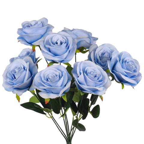 Artificial Silk Rose Flowers Single Bunch (without vase)