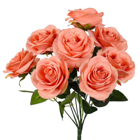 Artificial Silk Rose Flowers Single Bunch (without vase)