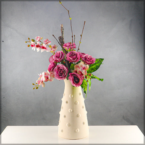 Artificial Silk Rose Flowers Single Bunch (without vase)