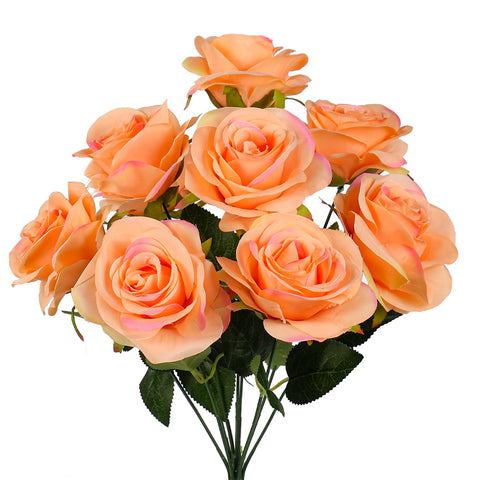 Artificial Silk Rose Flowers Single Bunch (without vase)