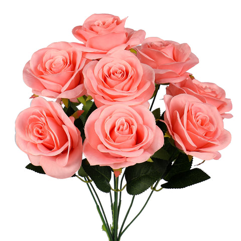 Artificial Silk Rose Flowers Single Bunch (without vase)