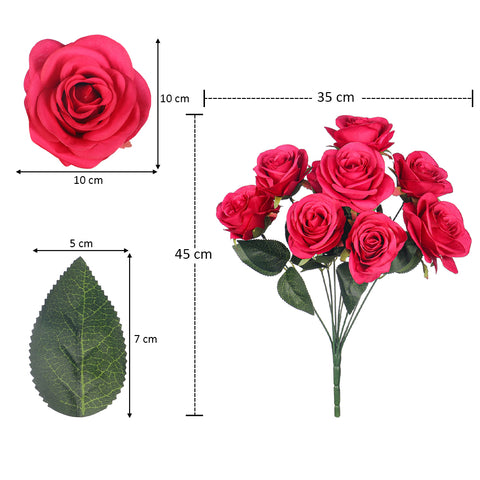 Artificial Silk Rose Flowers