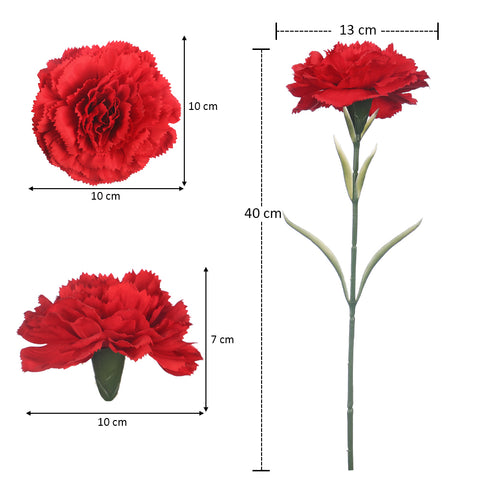 Artificial Single Stem Carnation Flowers