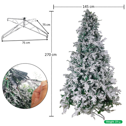 1 Piece Snowy Flocked Christmas Tree ( Chirstmas Tree only, Ornaments not Included)
