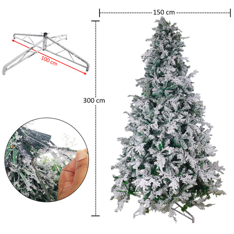 1 Piece Snowy Flocked Christmas Tree ( Chirstmas Tree only, Ornaments not Included)
