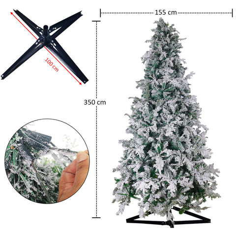 1 Piece Snowy Flocked Christmas Tree ( Chirstmas Tree only, Ornaments not Included)