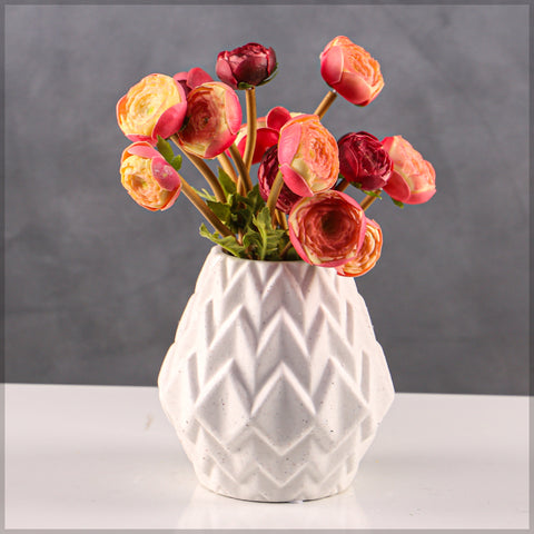 Large white ceramic vase for home styling