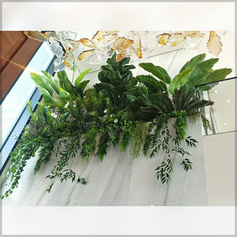 lush tropical greenery wall art