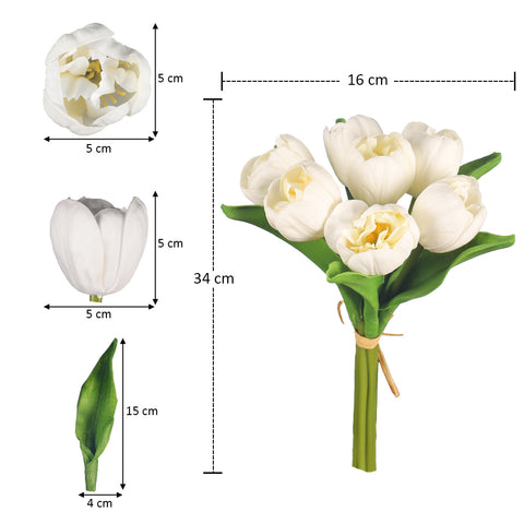 Nearly Natural Tulip Flowers Single Bunch (without vase)