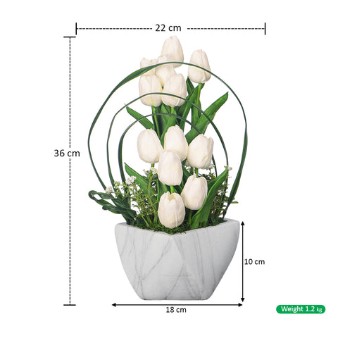 Artificial tulips