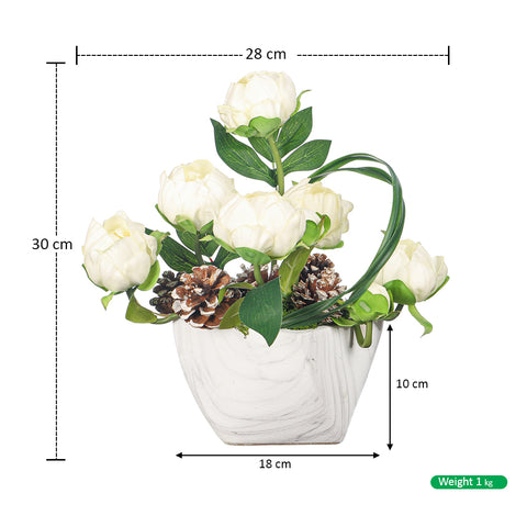Realistic white tulips