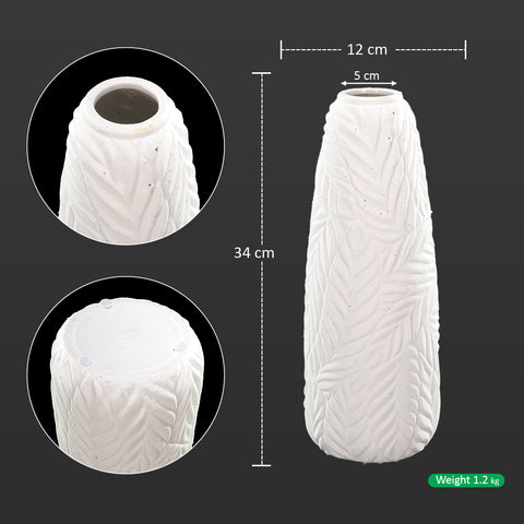 Tall leafy Design Ceramic Vase