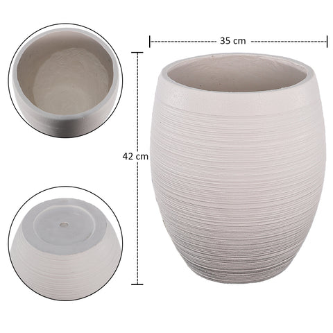 stylish concrete egg planter