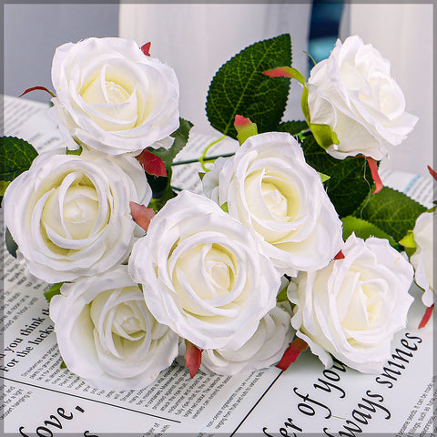 artificial white rose flower