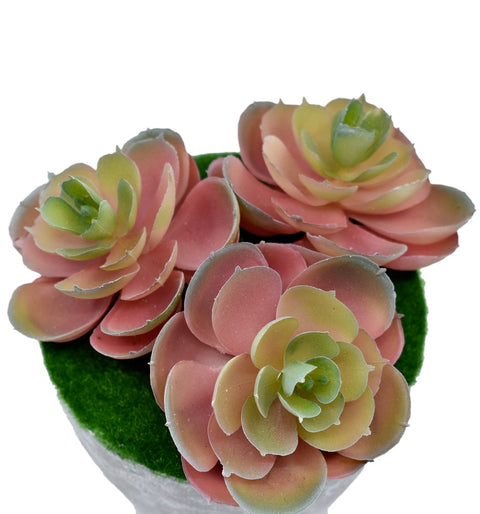 Faux Pink Succulent in Decorative Pot