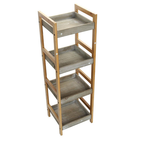 Wooden rack storage unit