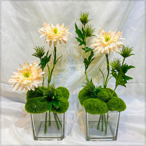 Faux Flower Arrangements in Vase  for display purposes only (non-sale)
