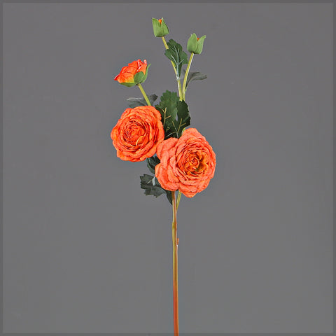 Artificial Silk Rose Flower Single Stem(without vase)