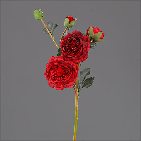 Artificial Silk Rose Flower Single Stem(without vase)