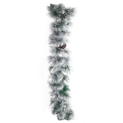 1-Piece Flocked Christmas Garland with Pinecone (garland only other items not included)