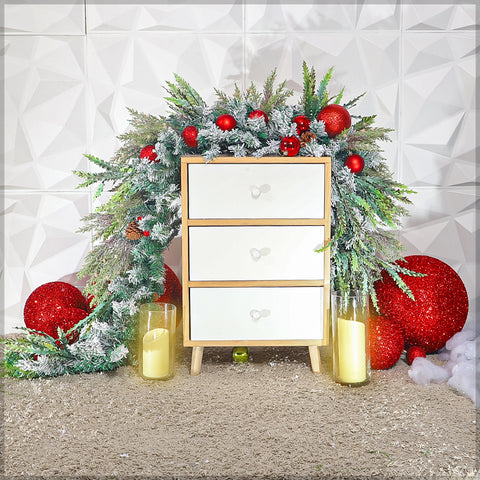 1-Piece Decorative Artificial Pine Snow Garland(Without Christmas Balls)