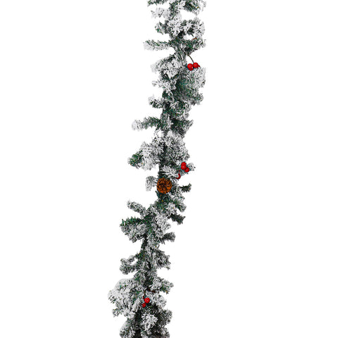 1-Piece Decorative Artificial Pine Snow Garland(Without Christmas Balls)